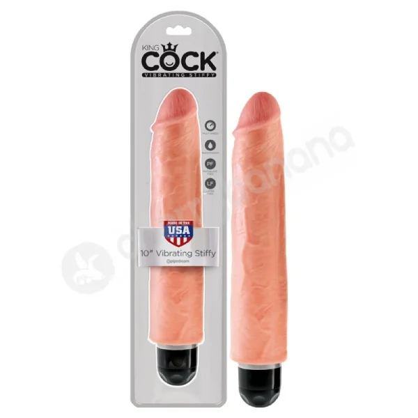 King Cock Flesh 10'' Vibrating Stiffy