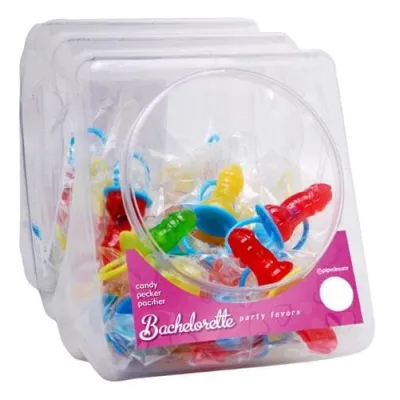 Bachelorette Party Favors Candy Pecker Pacifier 48 Pieces Display