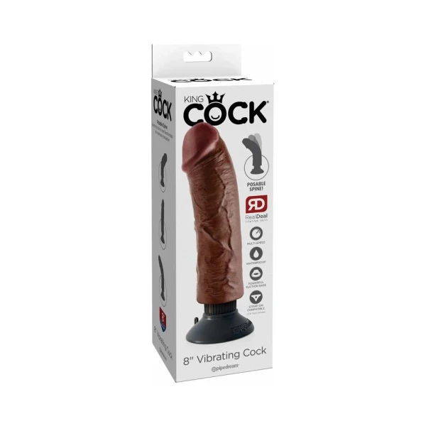 King Cock 8in Vibrating Cock — image 23 of 23