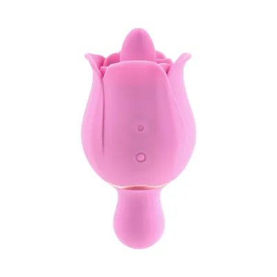 Clitoral Stimulation Adam Eve Eve s Ravishing Clit Flicking Rose Rechargeable Dual ended Silicone Vibrator Pink