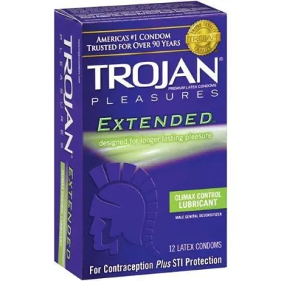 Trojan Pleasures Extended Pleasure 12 Pack