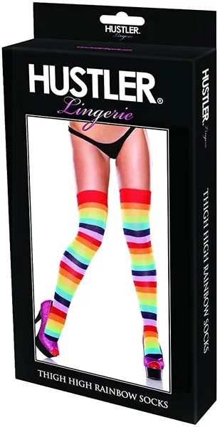 Hustler Lingerie Thigh High Rainbow Socks — image 4 of 6