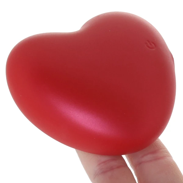 Amore Pleasure Vibe Silicone Heart Shaped Rechargeable Clitoral Stimulator By VeDO - Red