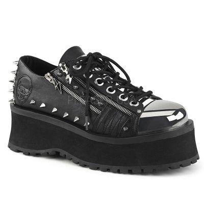 2 3 4 inches Platform Lace Up Shoe W Metal Toe Cap
