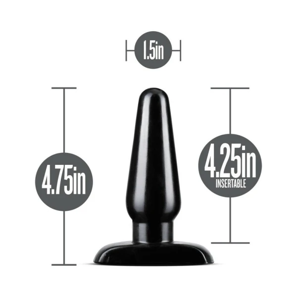 Blush Anal Adventures Basic Anal Plug - Medium Black