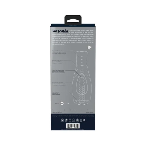 Vedo Torpedo Vibrating Stroker Black