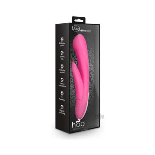 Hop - Cottontail Plus Dual Stimulator - Hot Pink