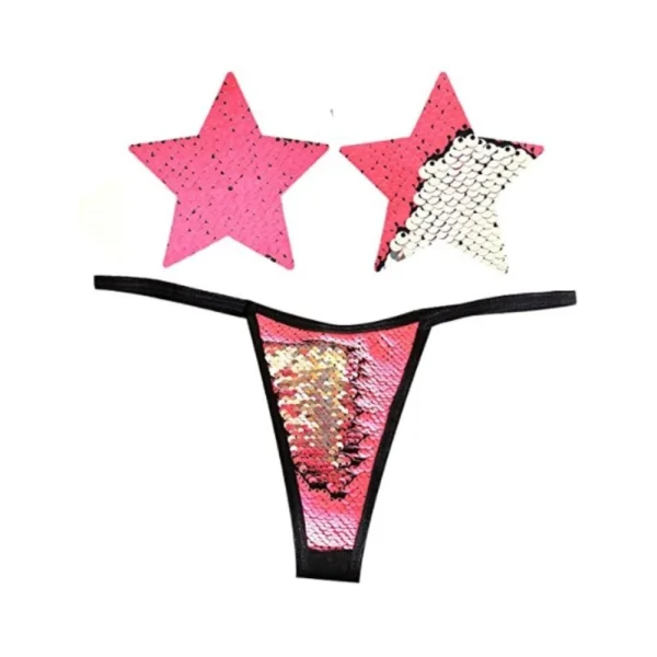 Neva Nude Pasty G-String Set Blacklight