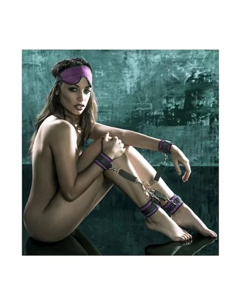 Bond Deluxe Cuff And Blindfold Kit - Leopard