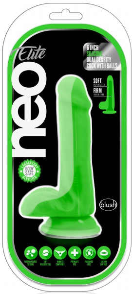 6" Dual Density Cock + Balls