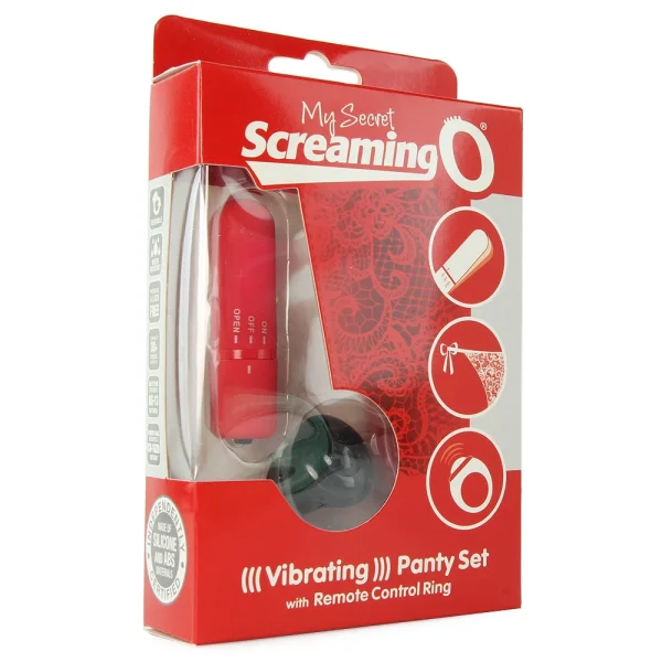 My Secret Screaming O Vibrating Panty Set - Red - Each