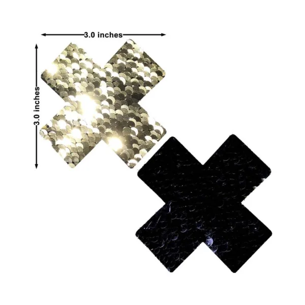Neva Nude Pasty X Factor Sequins Gold To Black