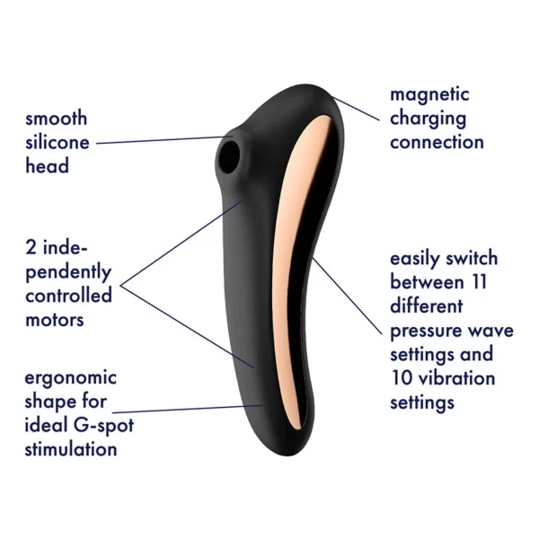Satisfyer Dual Kiss Clitoral Stimulator G-Spot Vibrator
