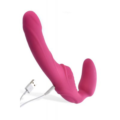 Adam and Eve Vibrating Silicone 8 75 Strapless Strap On