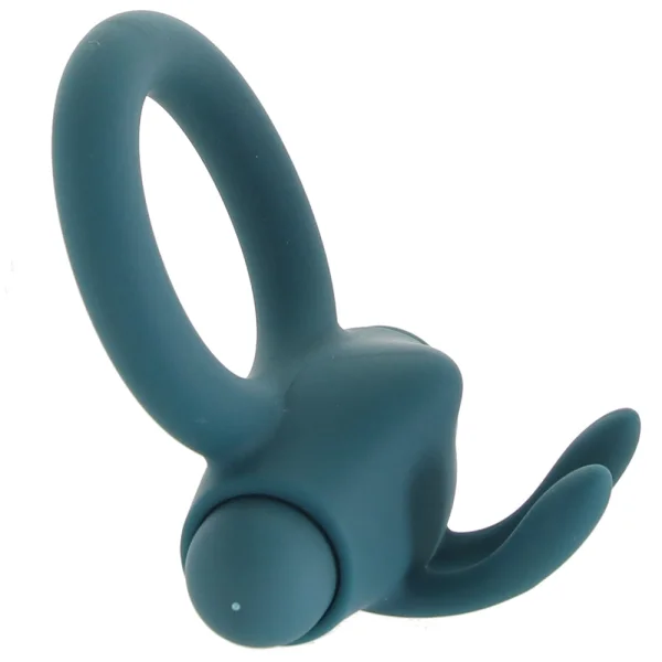 Playboy Pleasure Bunny Buzzer Rechargeable Silicone Vibrating Cock Ring - Evergreen