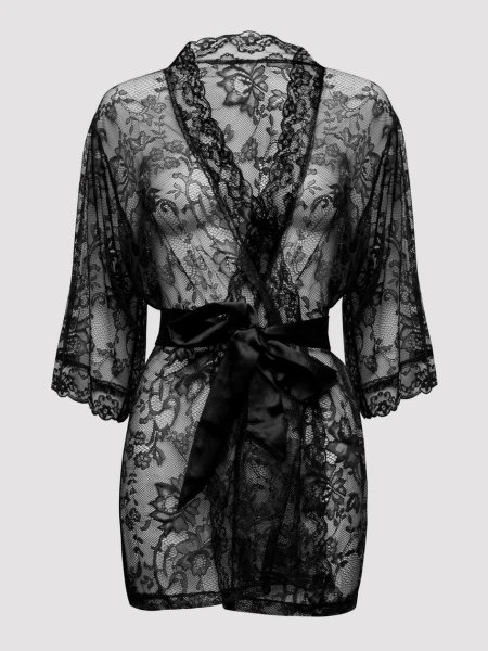 Lovehoney Plus Size Flaunt Me Floral Lace Robe