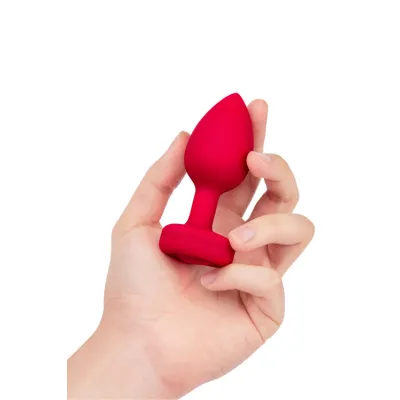 B Vibe Scarlet Heart 4 1 Large Vibrating Butt Plug