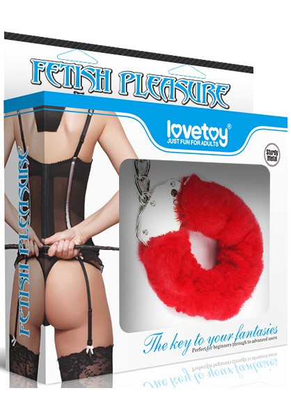 Red Fluffy Handcuffs