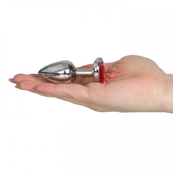 Bejewelled Red Heart Jewelled Butt Plug – 3, 3.5 or 4 Inch — image 4 of 5