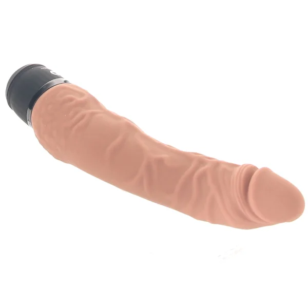 Powercocks Realistic Silicone Waterproof Rechargeable 7" Vibrator - Caramel