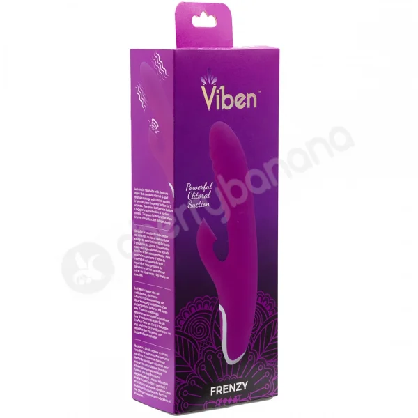 Viben Frenzy Pink 12 Function Clitoral Suction Rabbit Vibrator