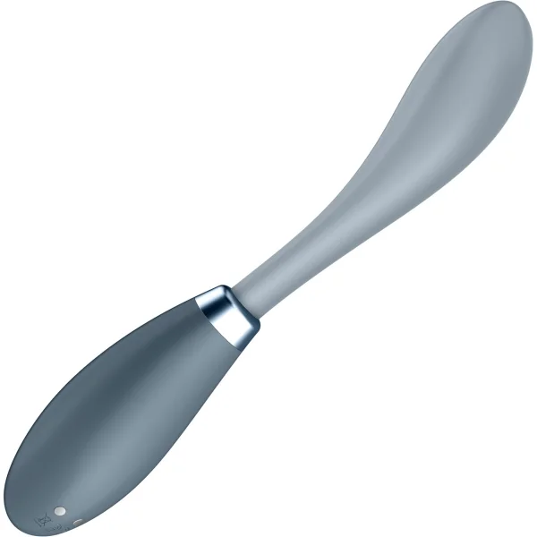 Satisfyer G-Spot Flex 3 Silicone Rechargeable Waterproof 12-Function G-Spot Vibrator - Grey