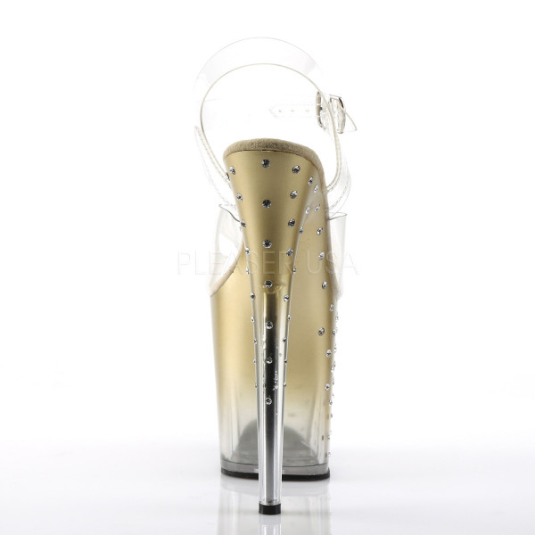 8 inches Heel, 4 inches RS Studded PF Ankle Strap Sandal