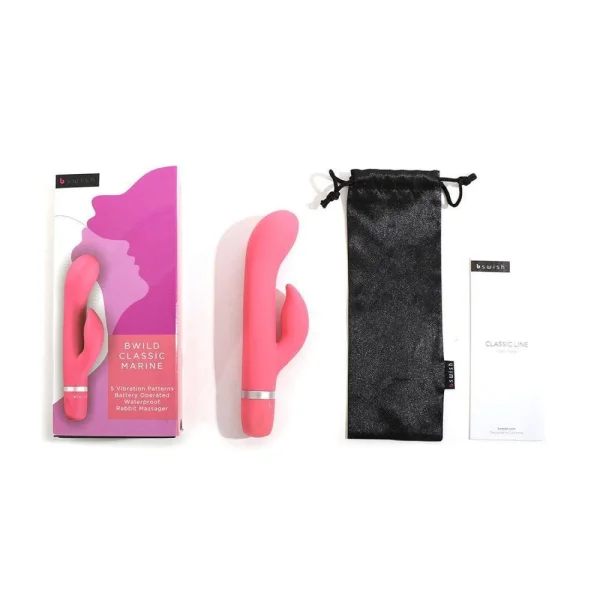 B Swish Bwild Classic Marine Rabbit Vibrator - Guava