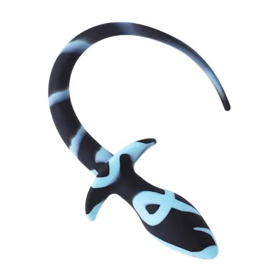 Kinki Silicone Tail Butt Plug Blue black 3 Inch