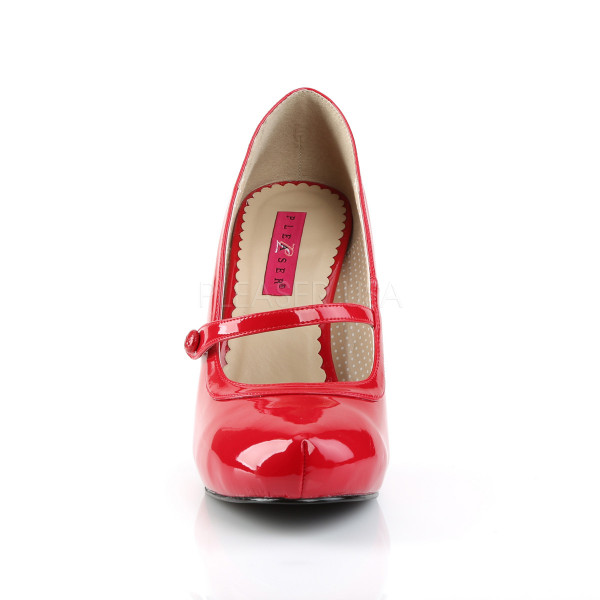 4 1/2 inches Heel, 3/4 inches Hidden PF Maryjane Pump