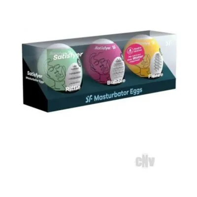 Satisfyer Masturbator Egg 3pk Riff bubb