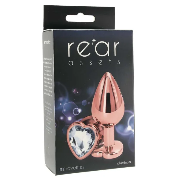 Rear Assets Rose Gold Heart Medium Clear