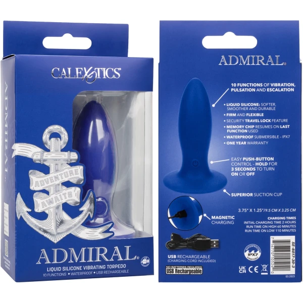 Admiral Liquid Silicone Vibrating Torpedo