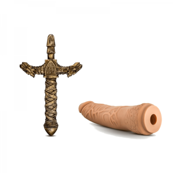 The Realm Realistic 7.5 Inch Dildo with Sword Handle Bundle — image 6 of 9
