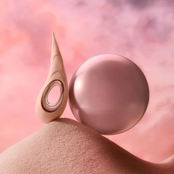 LELO DOT Cruise Clitoral Pinpoint Silicone Waterproof Rechargeable Vibrator - Peach Please