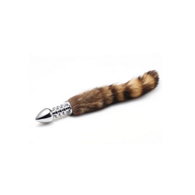Stainless Steel Butt Plug With Tail Silver One Size