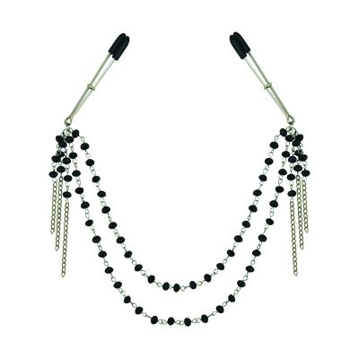 Sincerely Midnight Black Jeweled Nipple Clips
