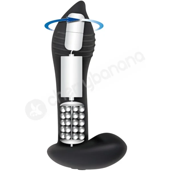 Zero Tolerance Twisted Rimmer Black Rotating & Vibrating Prostate Massager