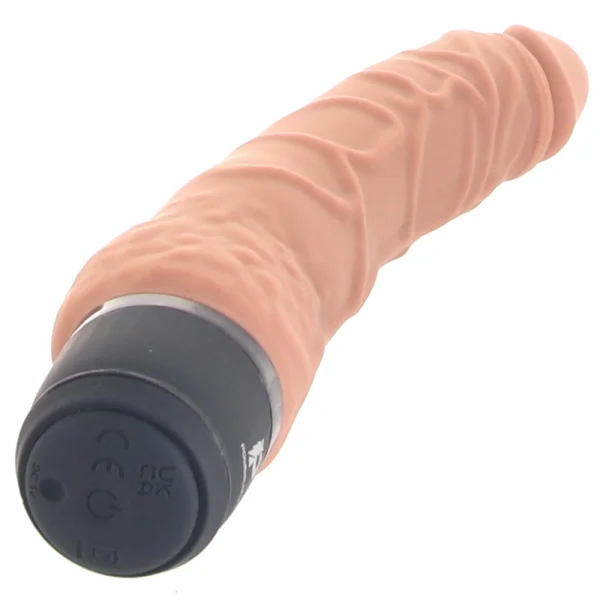 Powercocks Realistic Silicone Waterproof Rechargeable 7" Vibrator - Caramel