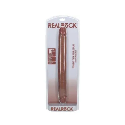 Couples Dildos Realrock 16 In Thick Double ended Dong Tan