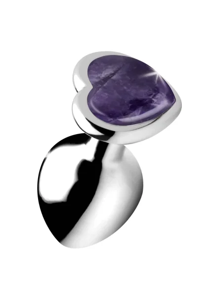 Amethyst Heart Anal Plug - Medium