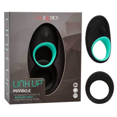 Link Up Pinnacle Silicone Vibrating Cock Ring Rechargeable 10 Speed Gyrating Couples Toy