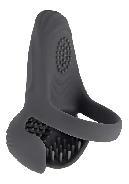 Gender X Undercarriage Rechargeable Silicone Waterproof Vibrating Cock Ring - Gray