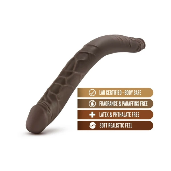 Dr Skin 16 inches Double Dildo Chocolate Brown — image 9 of 10