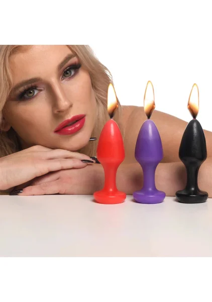 Kink Inferno Drip Candles - Black, Purple, Red