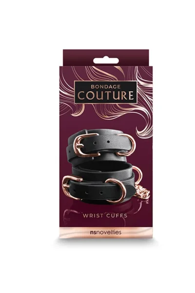 Bondage Couture Wrist Cuffs Black