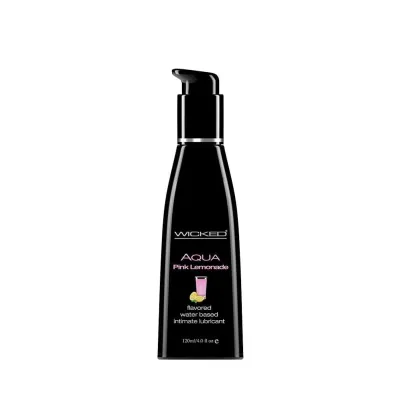 Aqua Pink Lemonade Flavored Water Based Lubricant 4 Oz 120 ml