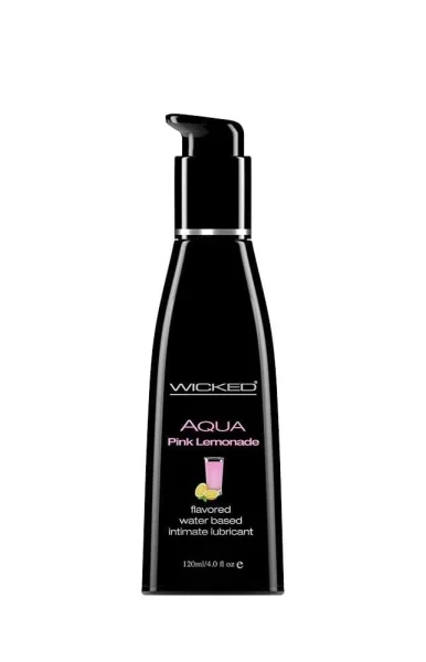 Aqua Pink Lemonade Flavored Water Based Lubricant - 4 Oz. - 120 ml