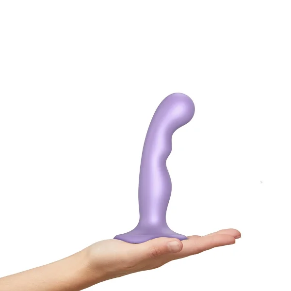 Strap-on-Me Hybrid Collection P&G Silicone Suction Cup Dildo - S Metallic Lilac