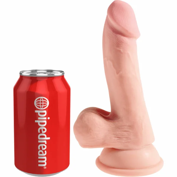 King Cock Plus 6.5" Triple Density Cock With Balls & Suction Cup Base - Vanilla